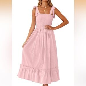 Elegant Pink Sleeveless Dress